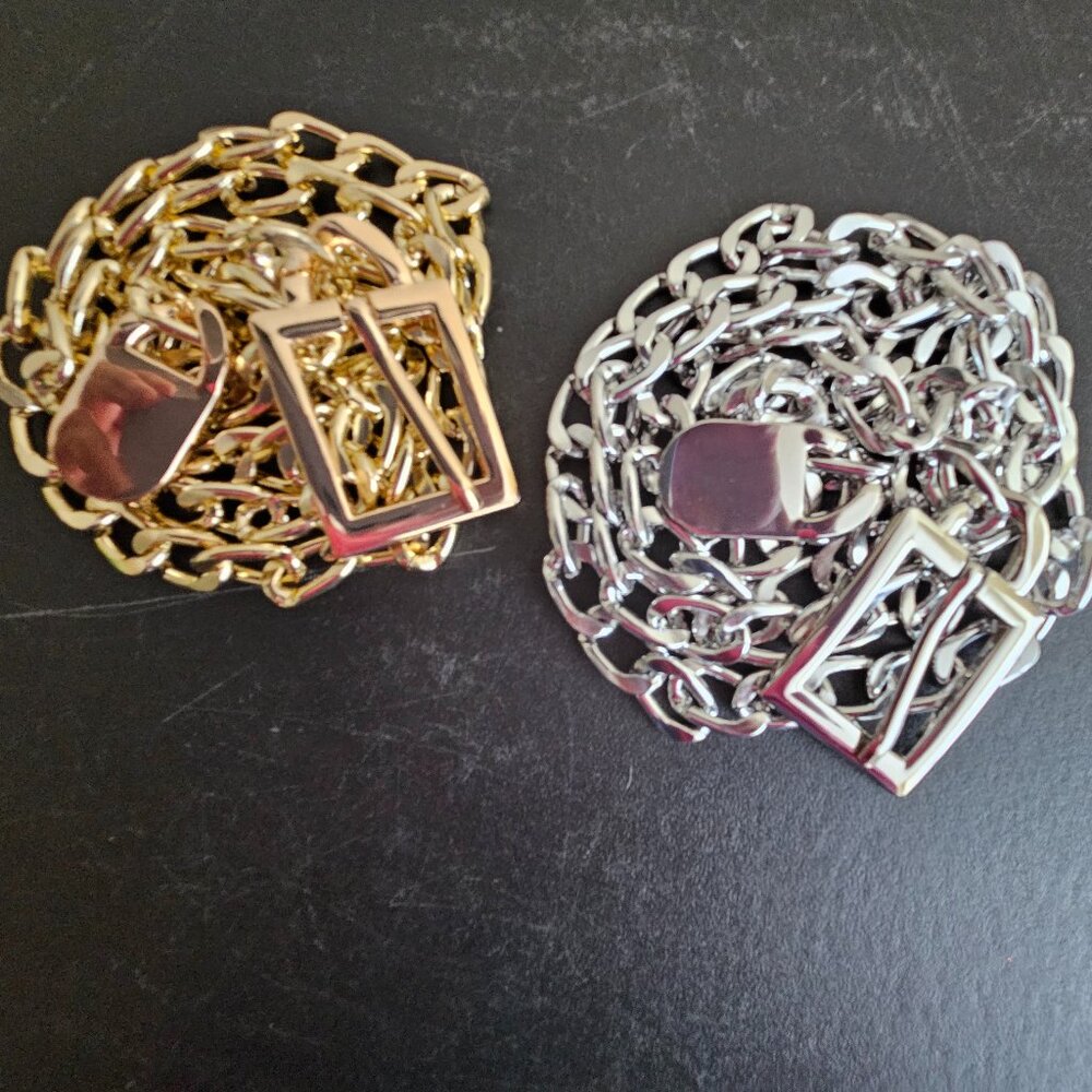 Two Plus Size Chain Link Belts, NWOT
